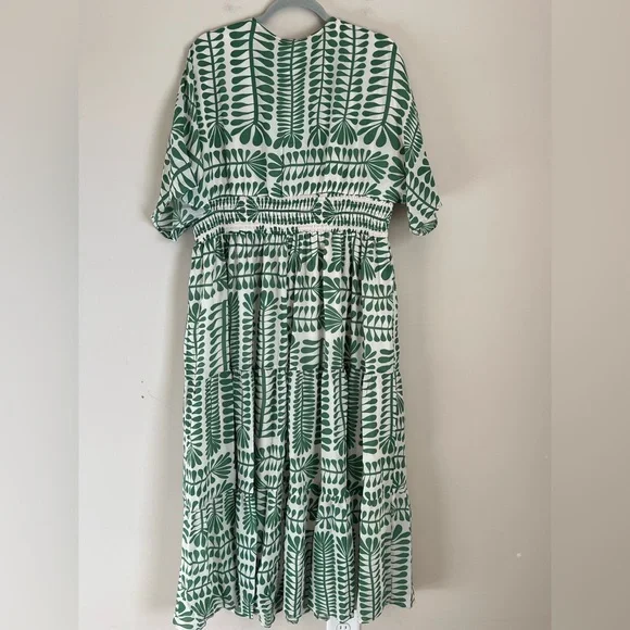 Baltic Born Kimono Midi Dress Green Print NWT Size 1XL - Picture 4 of 13